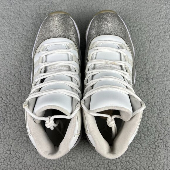 Jordan 11 Vast Grey Womens 8 Shoe Metallic Silver White Glitter Retro Mens 6.5 2 - Picture 6 of 11